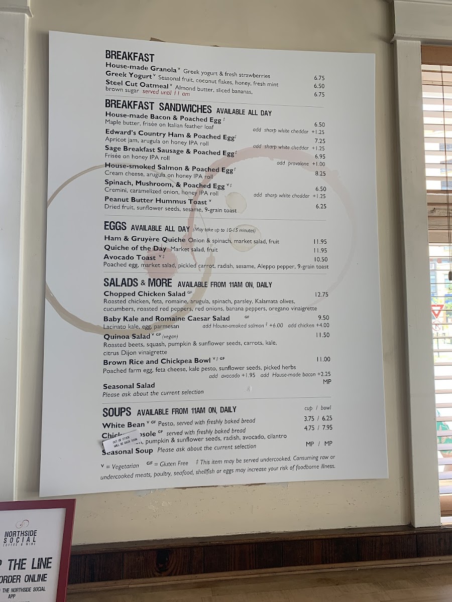 Northside Social Coffee & Wine Menu - Image 4
